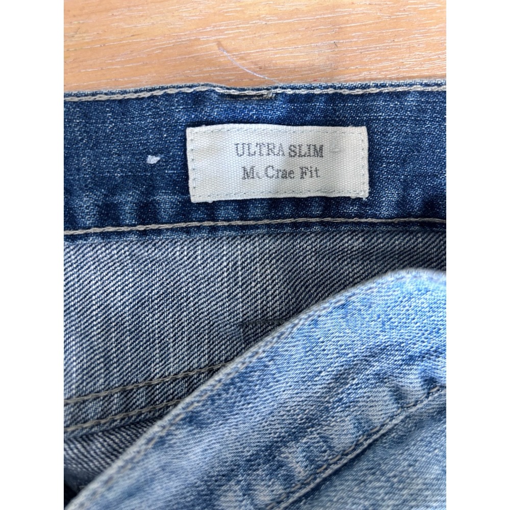 Guess Ultra Slim McCrae Fit Mens Blue Medium Wash Denim Jeans 40x32 VTG Style - Picture 7 of 11